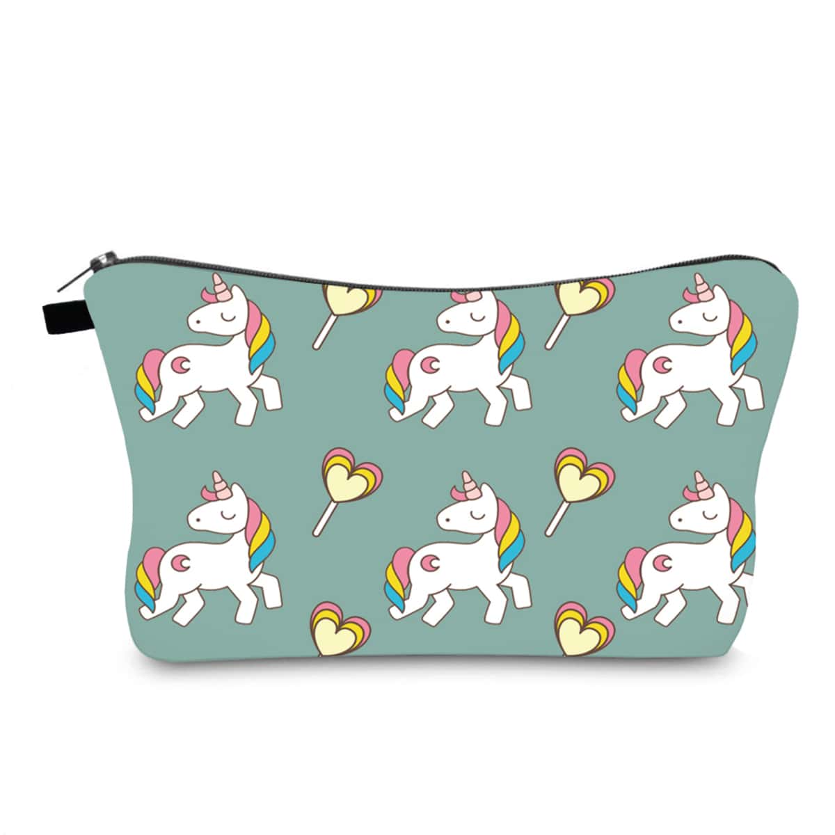 

Cartoon Unicorn Zipper Makeup Bag, Multicolor