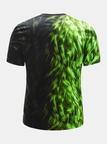 Manfinity VCAY 男士狼印花T恤 - 彩色 - 查看 2