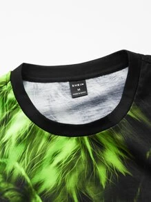 Manfinity VCAY 男士狼印花T恤 - 彩色 - 查看 5