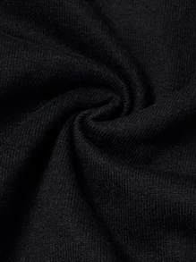 Manfinity Men Slogan And Figure Graphic Hoodie - Black - View 5