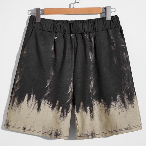 

Men Tie Dye Print Slant Pocket Shorts, Multicolor