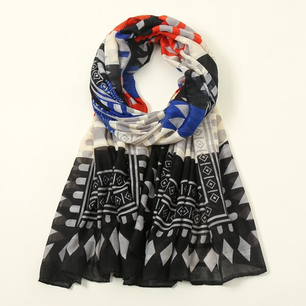 

Geometric Pattern Scarf, Multicolor