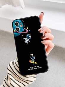 Vỏ điện thoại in hình phi hành gia hoạt hình Tương thích với iPhone15/15Plus/15Pro/15Promax - màu đen - Xem 2
