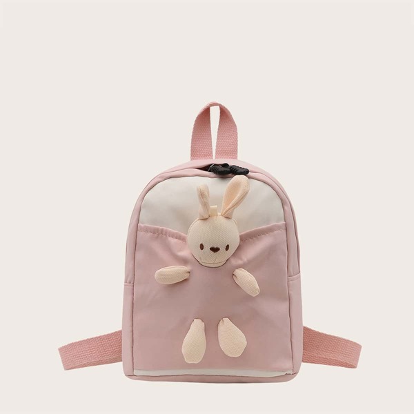 

Girls Rabbit Decor Backpack, Pink