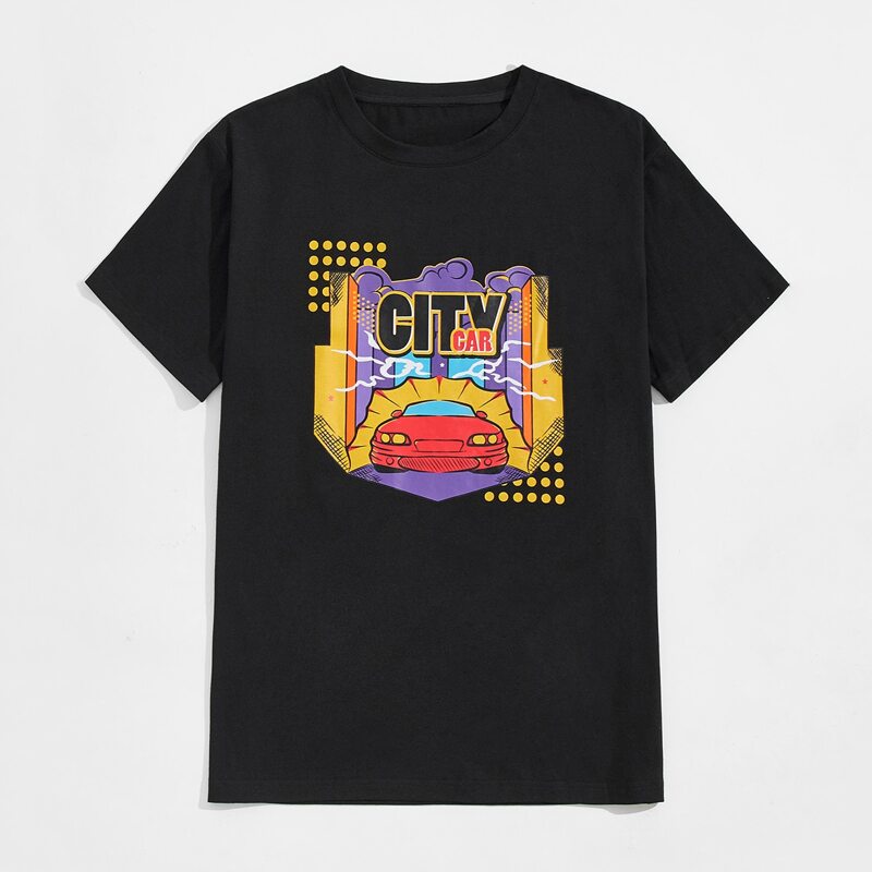 

Guys Letter Graphic Tee, Black