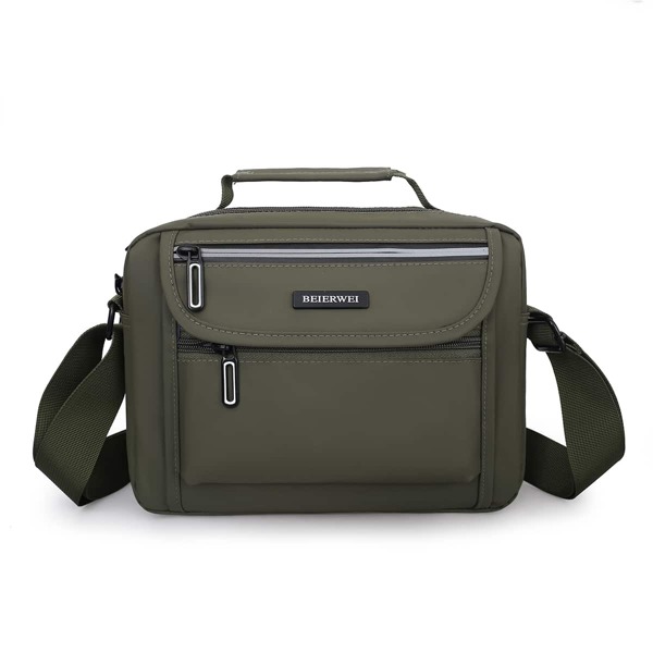 

Men Minimalist Multi-compartment Crossbody Bag, Green