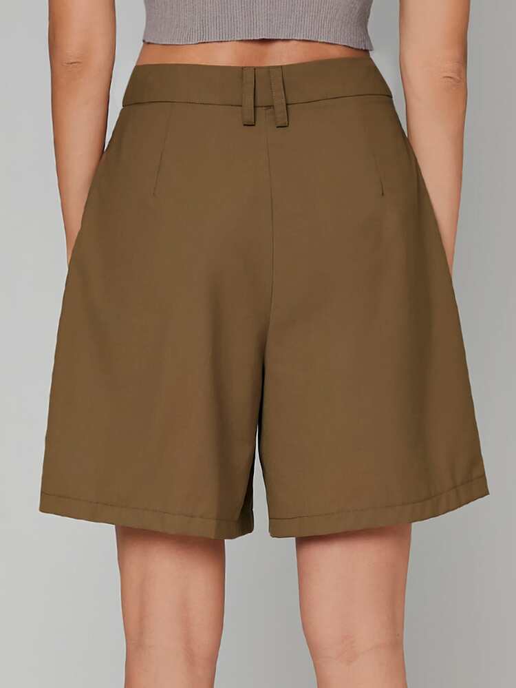 Fold Pleated Bermuda Shorts
