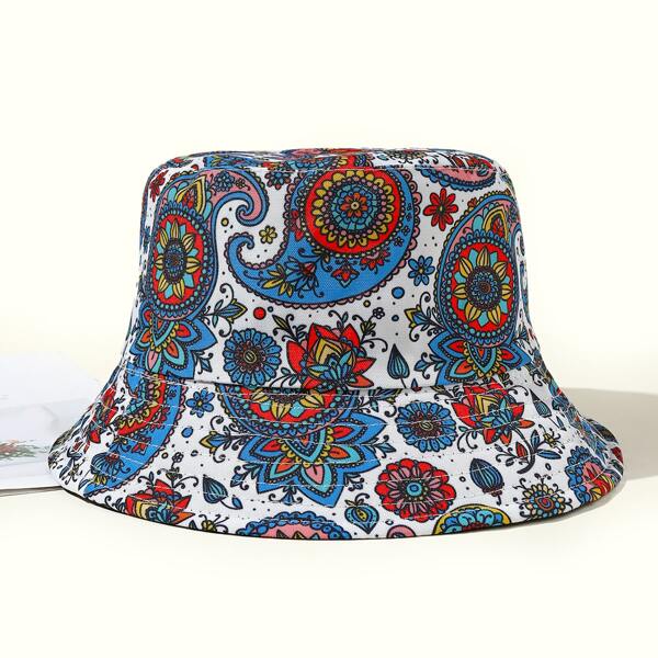 

Paisley Print Bucket Hat, Multicolor