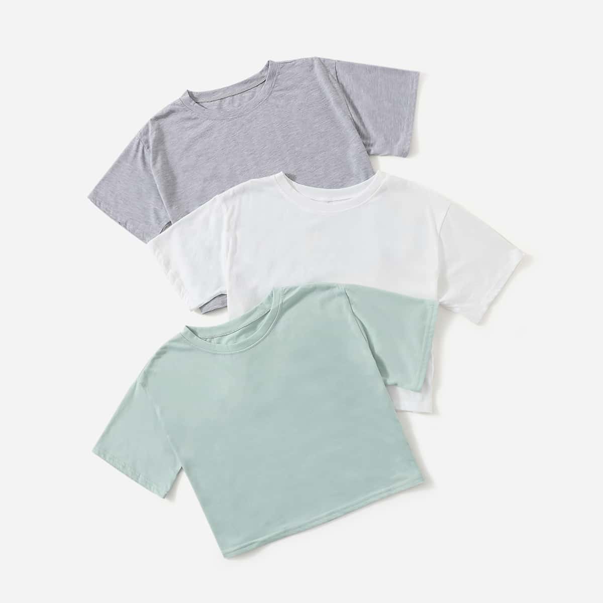 

3 Pack Solid Tee, Multicolor