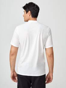 GENTILAND Men Letter Graphic Tee - White - View 2
