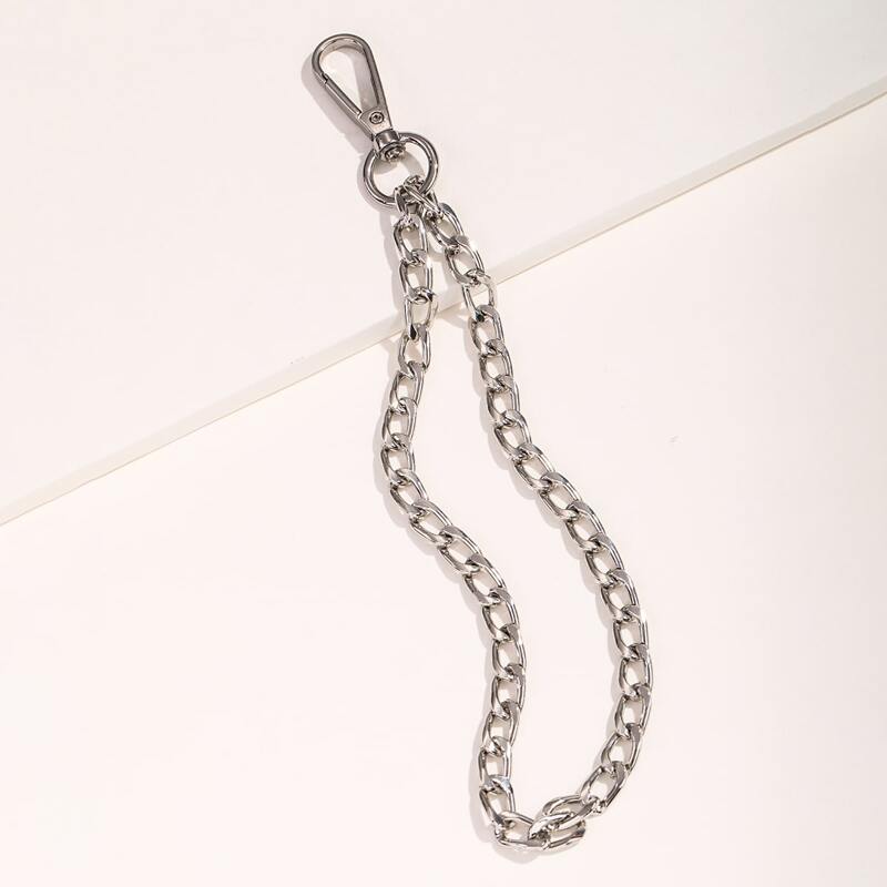 

Chain Decor Bag Charm, Silver