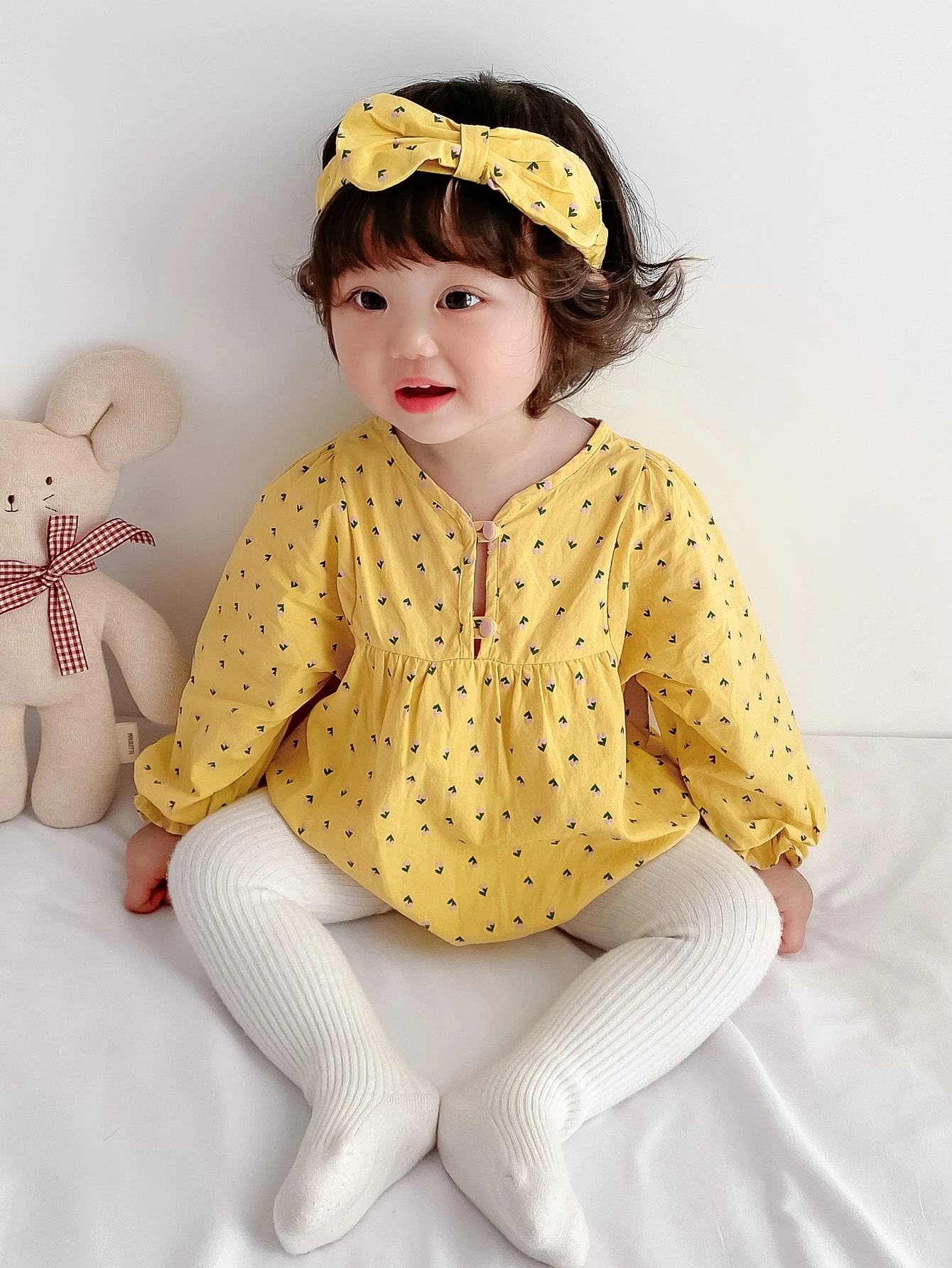 Peninsula Baby Bebe Fille Body A Bouton A Imprime Floral Avec Bandeau Pour Cheveux Mode En Ligne Shein France