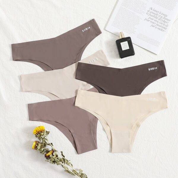 

5pack Solid No Show Panty Set, Multicolor