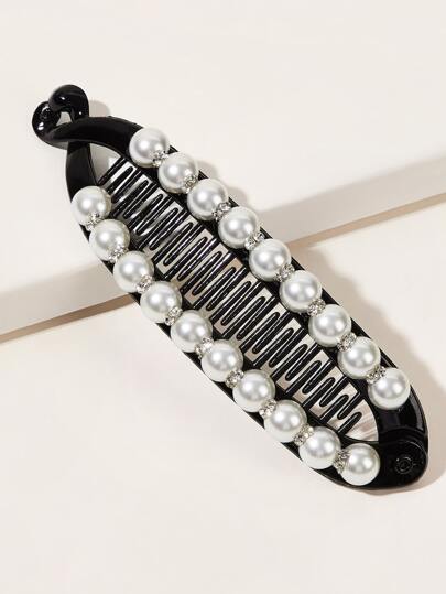 مشابك شعر مزينة بالخرز الاصطناعي، مشابك شعر أنيقة، مشابك شعر، اكسسوارات شعر باللؤلؤ، أدوات مدرسية