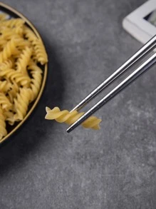 5pairs Stainless Steel Chopsticks - Multicolor - View 2