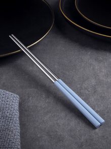 5pairs Stainless Steel Chopsticks - Multicolor - View 6