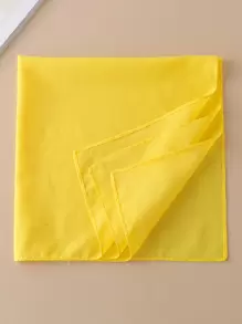 1 chiếc khăn rằn đa năng màu trơn, kiểu thắt cà vạt cổ điển, thích hợp cho thể thao, hoạt động ngoài trời và khăn rằn đi xe đạp, dây buộc tóc, băng đô lý tưởng để trang điểm cho bạn - Màu vàng - Xem 3