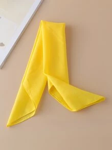 1 chiếc khăn rằn đa năng màu trơn, kiểu thắt cà vạt cổ điển, thích hợp cho thể thao, hoạt động ngoài trời và khăn rằn đi xe đạp, dây buộc tóc, băng đô lý tưởng để trang điểm cho bạn - Màu vàng - Xem 4