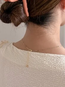 DAZY 心吊墜項鍊 - 金黃色 - 查看 2