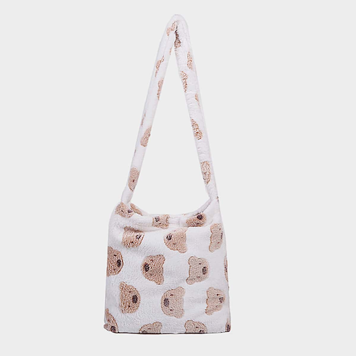 

Bear Graphic Shoulder Bag, White