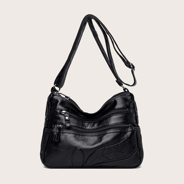 

Minimalist Vintage Design Crossbody Bag, Black