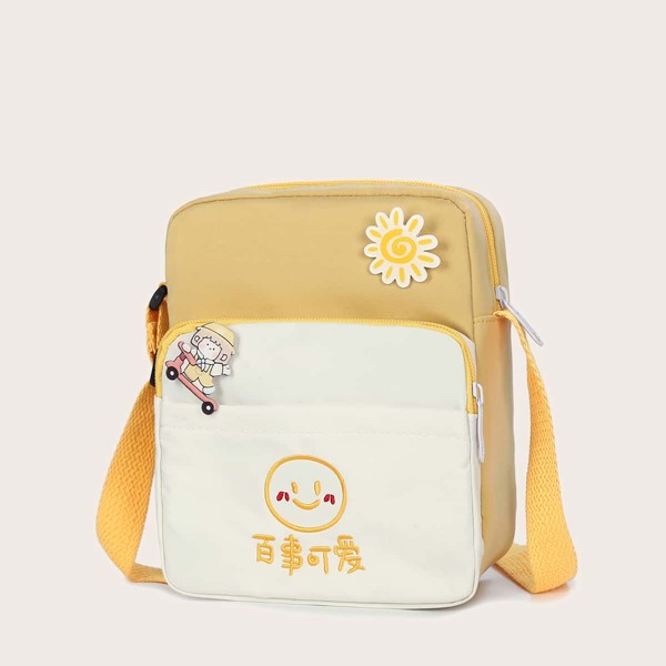 

Two Tone Crossbody Bag, Yellow