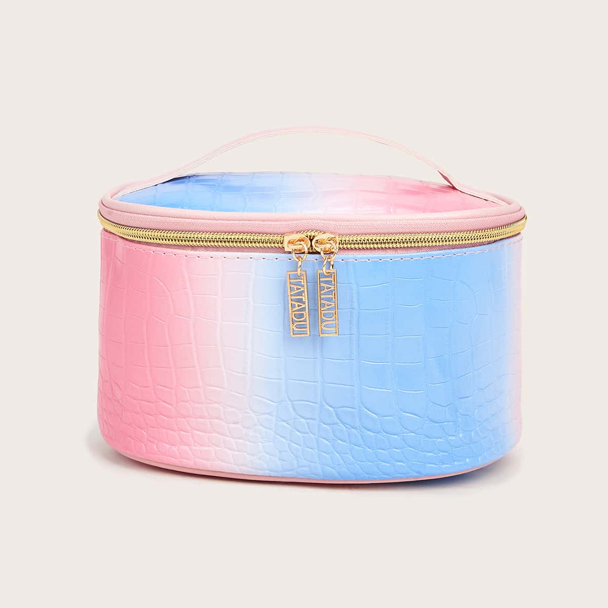 

Ombre Crocodile Pattern Makeup Bag, Pink