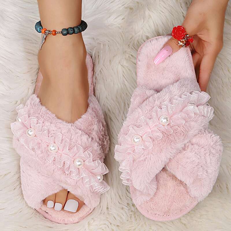 

Faux Pearl Decor Sandals, Pink