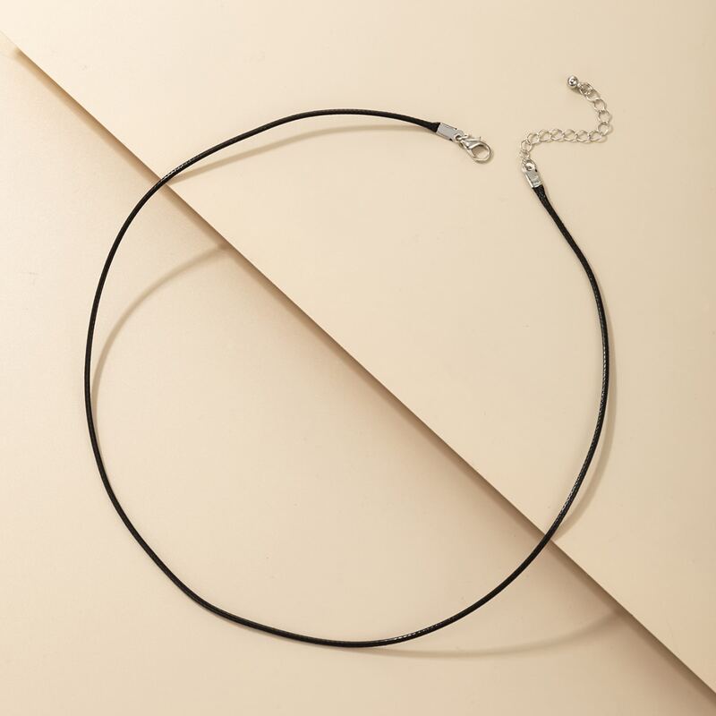 

Minimalist Rope Necklace, Black