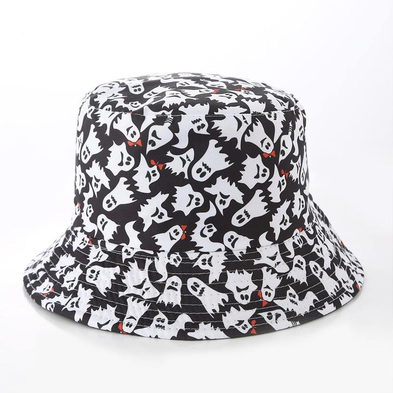 

Guys Ghost Graphic Bucket Hat, Black and white