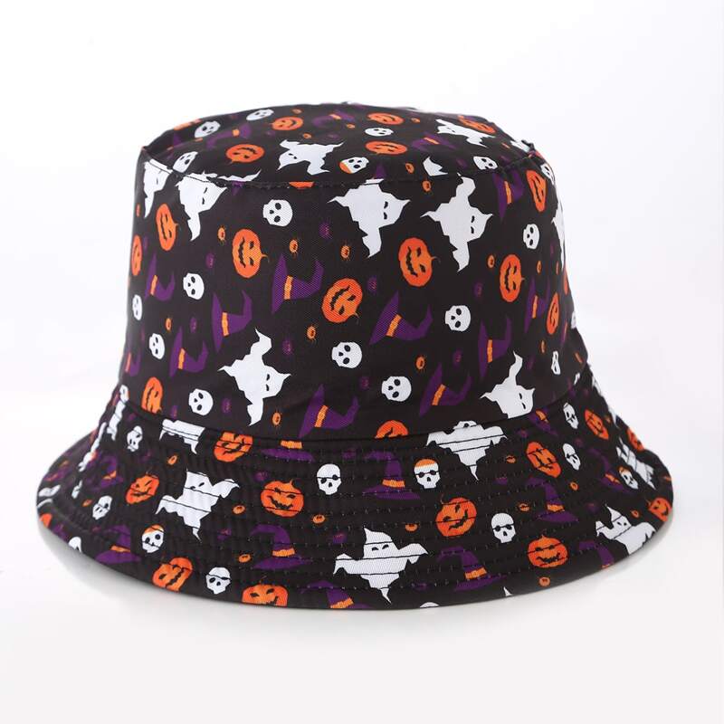 

Guys Halloween Graphic Bucket Hat, Black