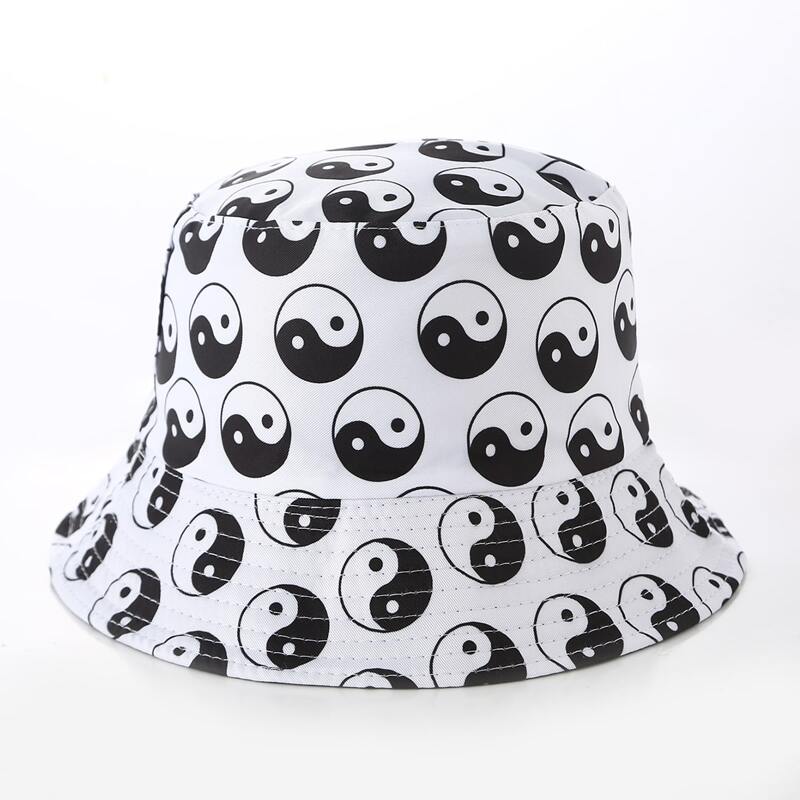 

Guys Yin & Yang Graphic Bucket Hat, Black and white