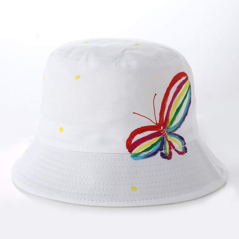 

Guys Butterfly Graphic Bucket Hat, White