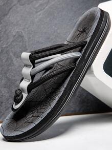 Men Minimalist Flip Flops - Dark Grey - View 2