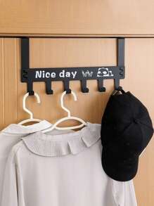 Móc treo tường đồ họa khẩu hiệu 1pc - màu đen - Xem 1