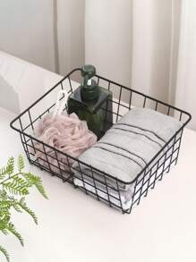 1入組鐵收納籃 - 黑色 - 查看 3