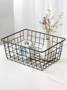 1入組鐵收納籃 - 黑色 - 查看 4