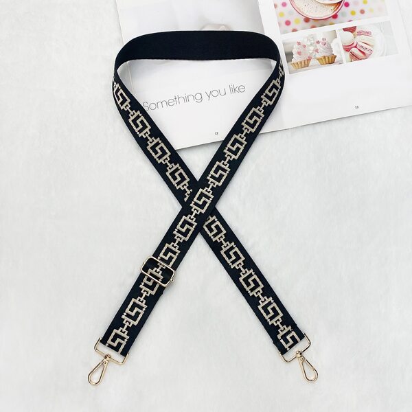 

Chain Pattern Bag Strap, Black and white