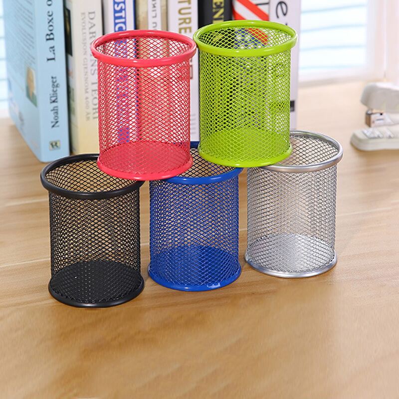 

1pc Random Color Metal Pen Holder, Multicolor