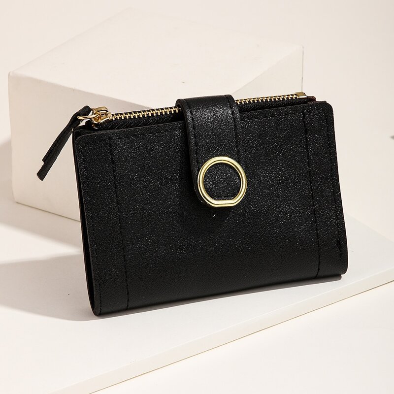 

Mini Zipper Up Card Holder, Black