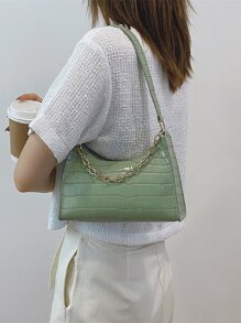 Chuỗi & Cá sấu Trang trí Cái túi - màu xanh lá - Xem 1