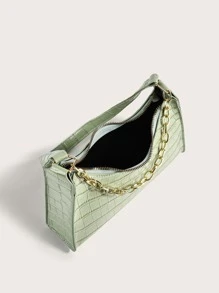 Chuỗi & Cá sấu Trang trí Cái túi - màu xanh lá - Xem 3