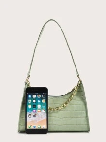 Chuỗi & Cá sấu Trang trí Cái túi - màu xanh lá - Xem 4