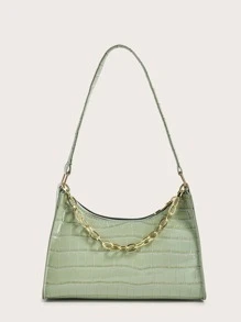 Chuỗi & Cá sấu Trang trí Cái túi - màu xanh lá - Xem 5