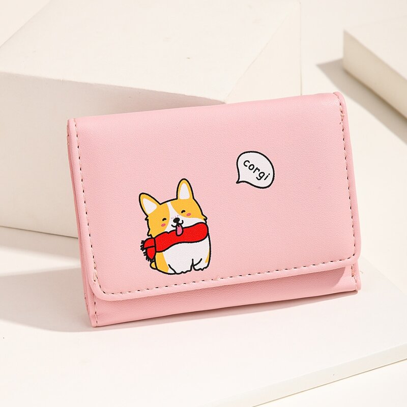 

Cartoon Dog Graphic Purse, Pink