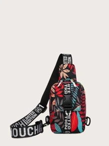 迷你男士花卉圖案腰包 - 彩色 - 查看 1