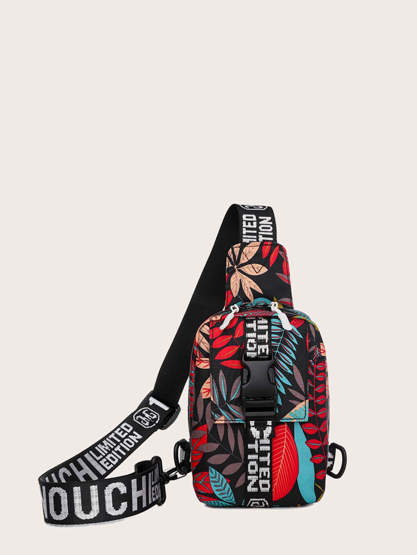 迷你男士花卉圖案腰包 - 彩色 - 查看 1