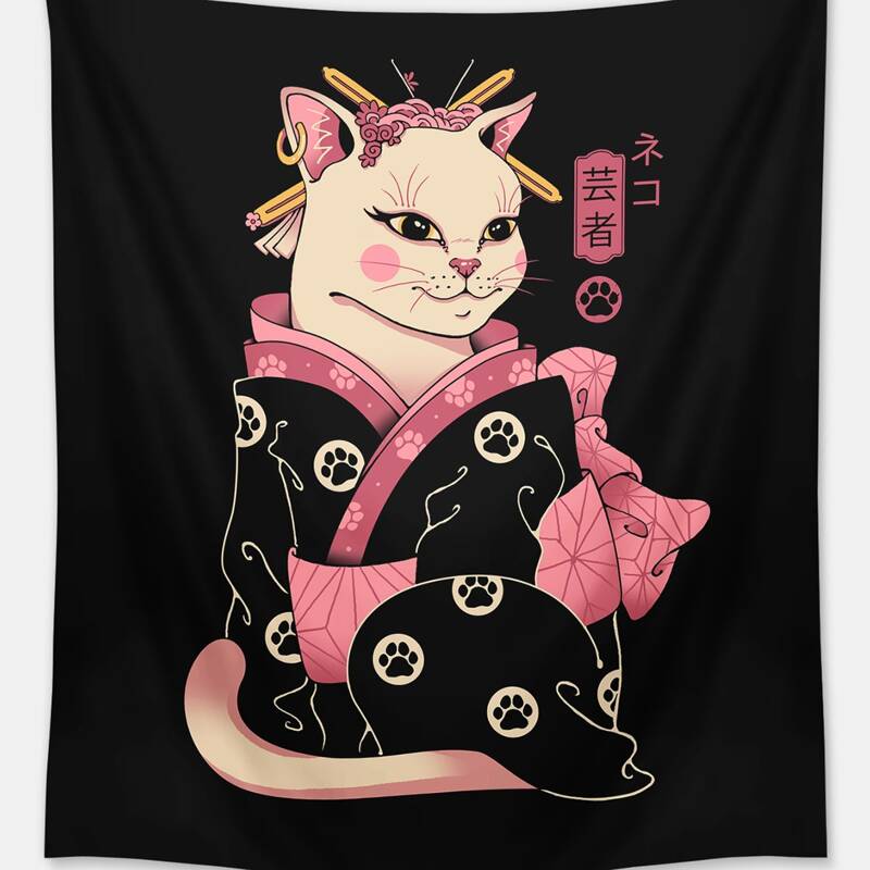 

Cartoon Cat Tapestry, Multicolor