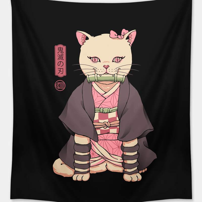

Cartoon Cat Tapestry, Multicolor