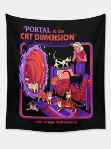 Stevenrhodes 卡通圖案掛毯 - 彩色 - 查看 1